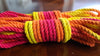 Red/orange/yellow jute shibari rope