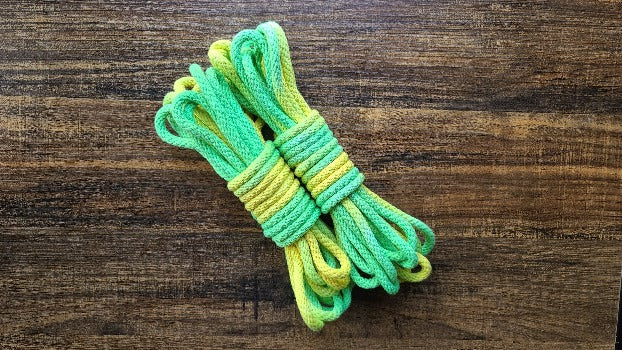 Neon green/yellow solid braid cotton rope