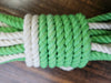 Neon green/white cotton 3ply rope