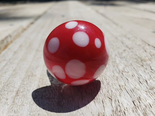 Mushroom cap glass dildo