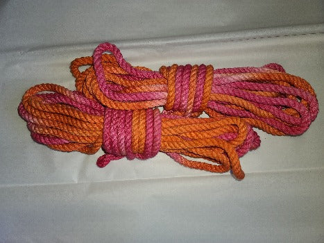 Pink/Orange cotton 3ply rope