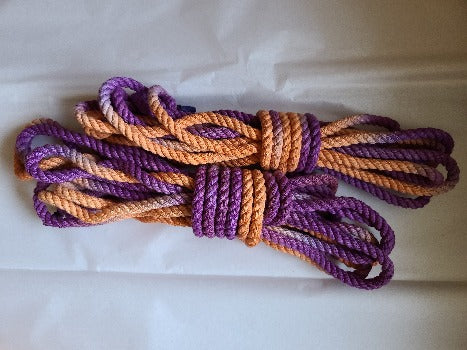 Purple/Orange cotton 3ply rope