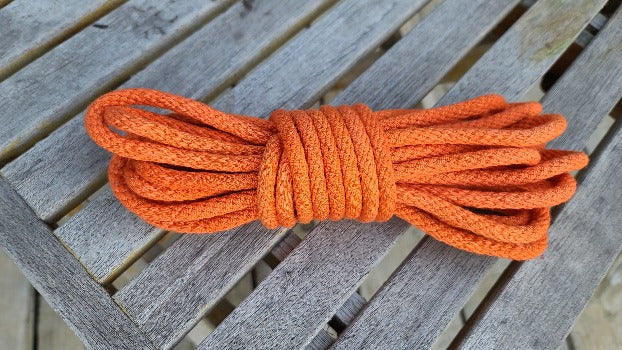 Orange solid braid cotton rope