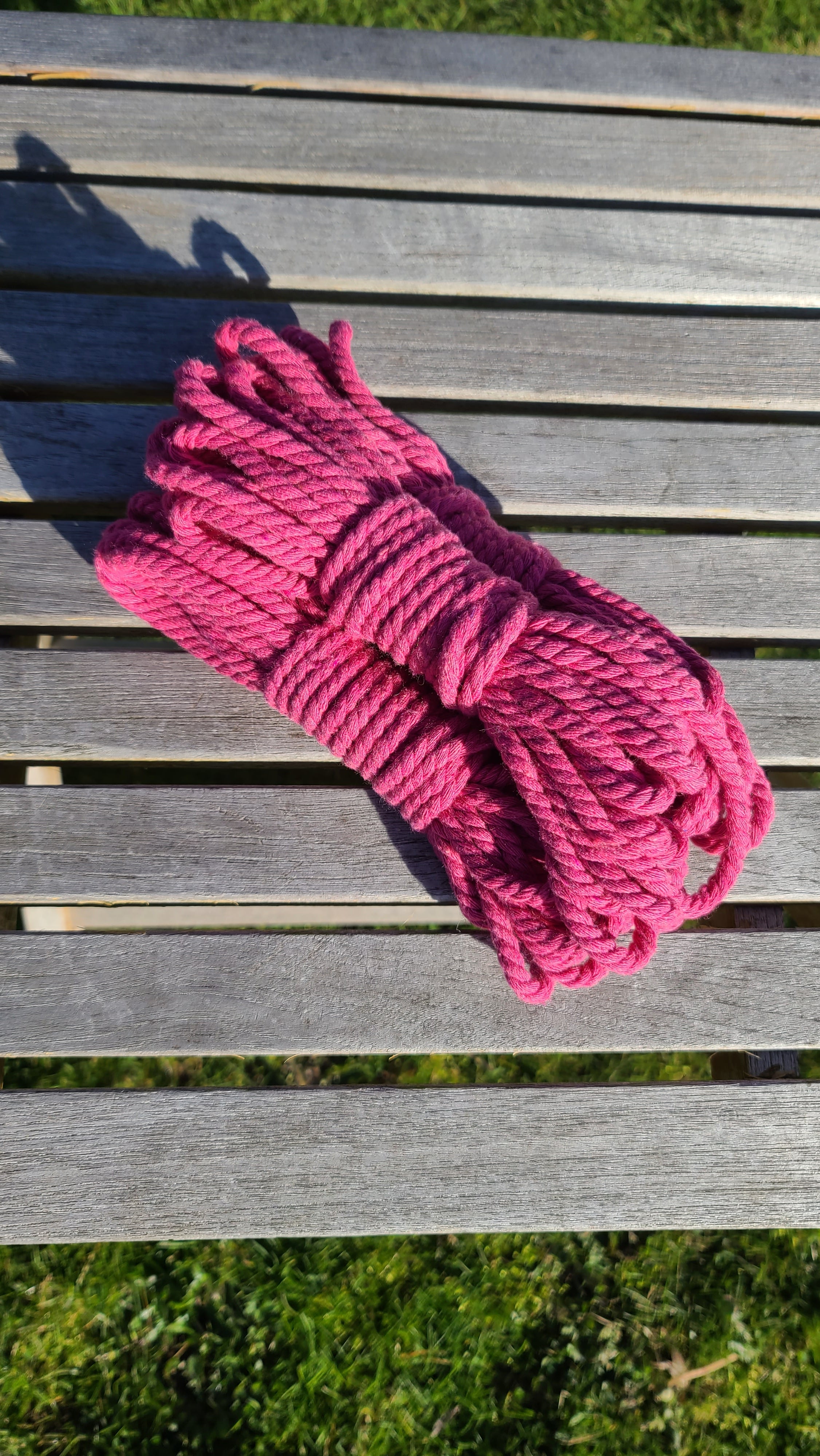 Thinner pink cotton shibari rope – Ropeboundkitten