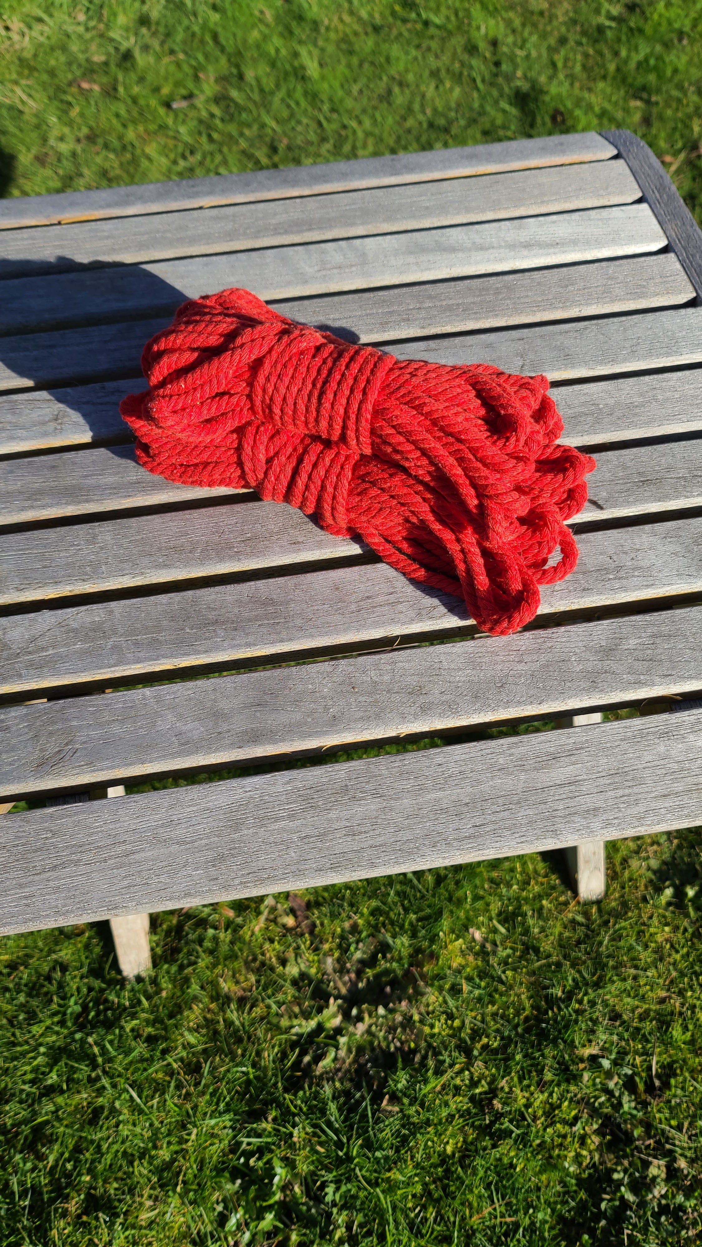 Thinner red cotton shibari rope – Ropeboundkitten