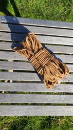 Thinner tan cotton shibari rope