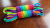 Rainbow jute shibari rope