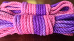 Pink/purple jute shibari rope