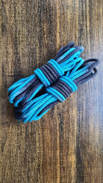 Blue/black solid braid cotton rope