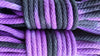 Purple/black solid braid cotton rope
