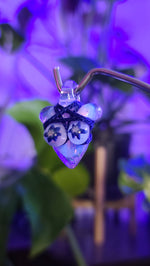 Blue lotus shibari chest pendant