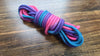 Pink/purple/blue solid braid cotton rope