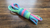 Green/bluepink solid braid cotton rope