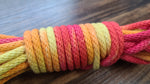 Red/orange/yellow solid braid cotton rope