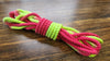 Red/neon greencotton 3ply rope