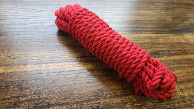 Red cotton 3ply rope