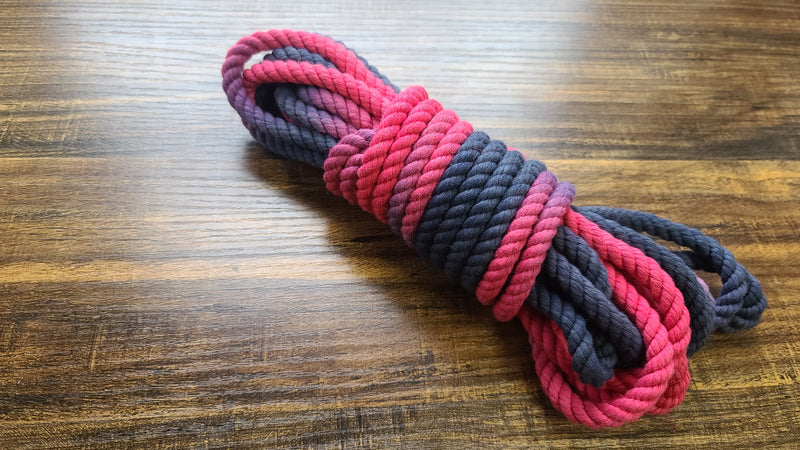 Red/black cotton 3ply rope