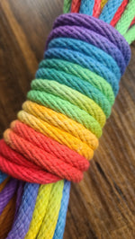 Rainbow solid braid cotton rope