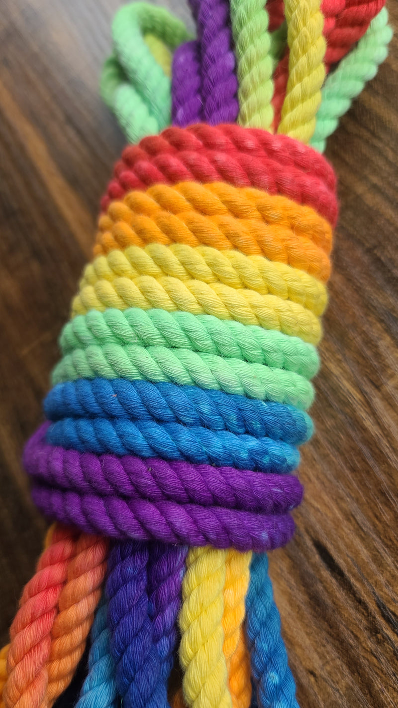 Rainbow cotton 3ply rope