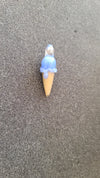 Blue ice cream cone necklace