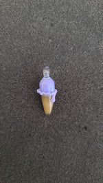 Lavender ice cream cone necklace