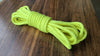 Neon yellow Blacklight reactive solid braid cotton rope