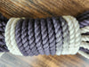 Black/white cotton 3ply rope