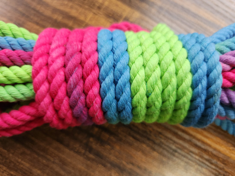 Pink/blue/green cotton 3ply rope – Ropeboundkitten
