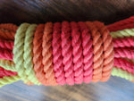 Red/orange/yellow cotton 3ply rope