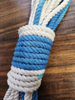 Blue/white cotton 3ply rope