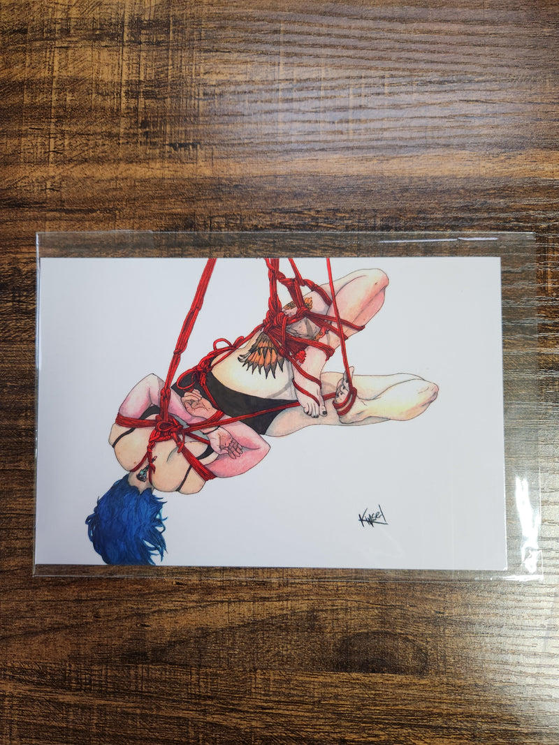 ropeboundkitten shibari art print