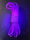 Neon purple Blacklight reactive cotton 3ply rope