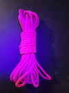 Neon fuschia Blacklight reactive cotton 3ply rope