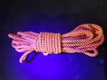 Neon Orange Blacklight reactive cotton 3ply rope