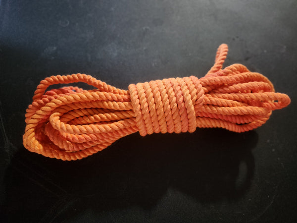 Neon Orange Blacklight reactive cotton 3ply rope – Ropeboundkitten
