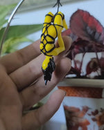 Mini yellow shibari pendant