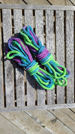 blue/green/purple cotton 3ply rope