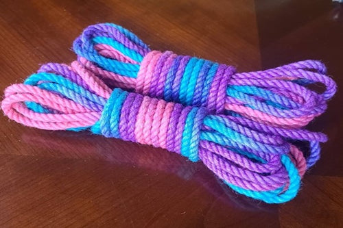 Pride flag shibari ropes – Ropeboundkitten