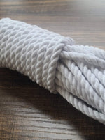 White cotton shibari rope